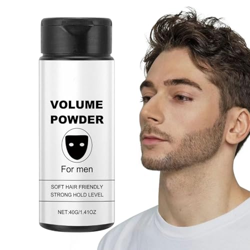 Demaxiyad Herrenhaarpulver, Natürlicher Look einfach zu anmelden Herren Styling Pulver, für natürliches, lockiges und welliges Haar, für Geschäftsreisen, Termine von demaxiyad