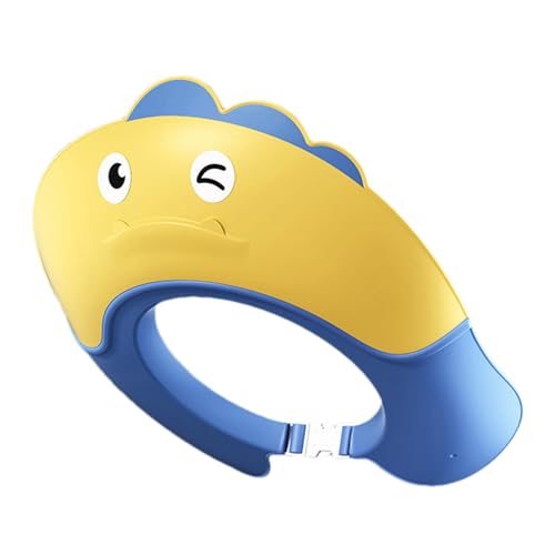 demaxiyad Baby Duschhaube | Verstellbare Dinosaurier-Form Baby Badekappe | Badeschutz Visier für Kinder ab 6 Monaten, Kopf Augen Shampoo Kappen von demaxiyad