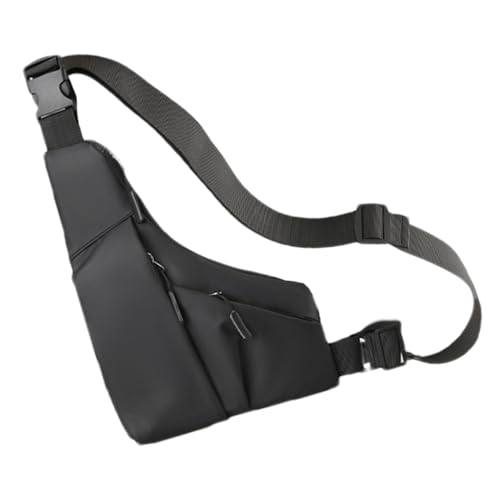 demaxiyad Brusttasche für Männer und Frauen, verschleißfeste, wasserdichte Brusttasche – Brusttasche, Läufer, Hüfttasche mit verstellbaren Schultergurten, Schwarz, Refer to Description von demaxiyad