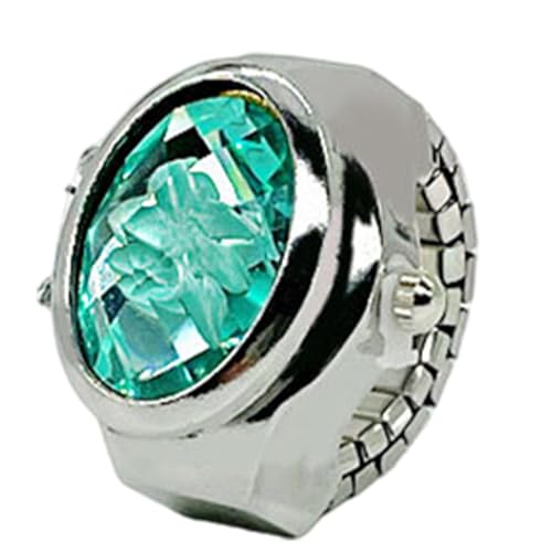 demaxiyad Damen-Fingeruhr, Ringuhr für Damen – Uhren Bling Fantasie | Fingeruhren für kreativen Schmuck, Vintage verstellbar für Frauen, Seeblau, Se référer au descriptif, Siehe Beschreibung von demaxiyad