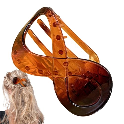 demaxiyad Elegante Haarklammer, Haarspangen für Frauen | Acryl-Haarfang-Haarspangen-Backenklemme | Damen-Rückenplatte, modisches Styling-Zubehör, starker Halt, rutschfester Griff-Clip für langes Haar von demaxiyad