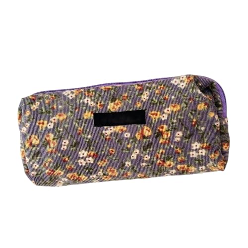 demaxiyad Geblümtes Federmäppchen, geblümtes Federmäppchen,Niedliche Bleistifttasche mit Reißverschluss - Aufbewahrungstasche, Make-up-Organizer, Federmäppchen, Make-up-Tasche mit Blumenmuster, von demaxiyad