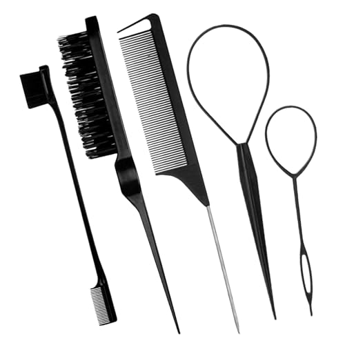 demaxiyad Haarflechtwerkzeug, Haarflecht-Set – Haarlocken-Werkzeugset | 5 Stück Haarschwanzwerkzeuge für die von Frauen und Mädchen, Zugwerkzeuge von demaxiyad