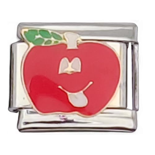 demaxiyad Italienischer Charm-Armband-Charm, italienisches Armband | Italienisches Charm-Armband mit Edelstahl-Link | handgefertigte Gliederarmbänder mit 1 cm Länge, Se référer au descriptif, Siehe von demaxiyad