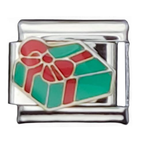 demaxiyad Italienischer Charm-Armband-Charm, italienisches Armband | Italienisches Charm-Armband mit Edelstahlgliedern | Handgefertigte Gliederarmbänder mit 1 cm Länge, Se référer au descriptif, Siehe von demaxiyad