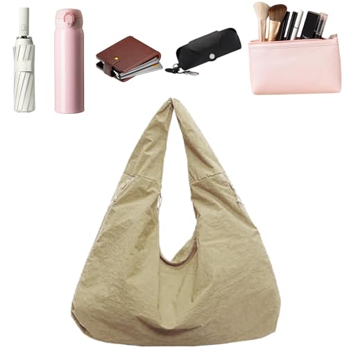 demaxiyad Modische Damenhandtaschen, große Handtaschen für Damen, strukturiert, mit Tragegriff oben | modische Tragetasche für Damen, kaki, Se référer au descriptif von demaxiyad