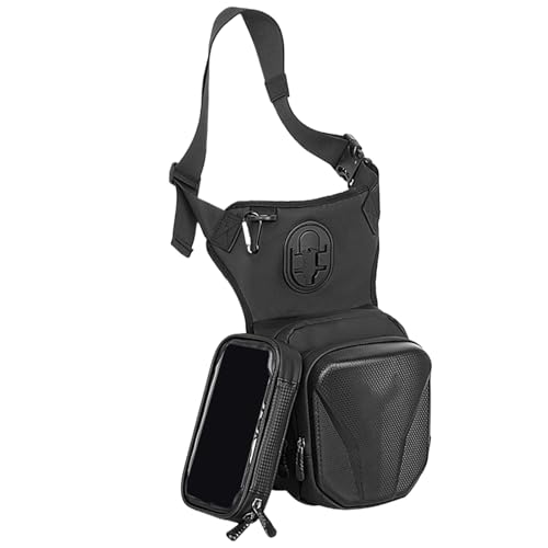 demaxiyad Motorrad Beintasche,wasserdichte Motorrad-Beintasche Für Herren | Multifunktionale Hüfttasche Mit Reflektorstreifen Für Smartphones, Reisen & Outdoor von demaxiyad