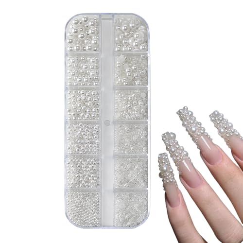 demaxiyad Nail-Charm, dekorative Perlen für elegantes Nageldesign, robuste 3D-Textur, für Reisen, Outdoor, Schule, Geschenk, Damen, Ehefrau von demaxiyad