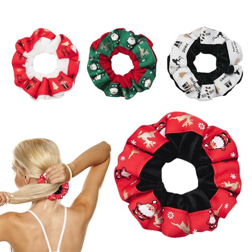 demaxiyad Süße Haargummis, Weihnachts-Haargummis,Samt-Haargummis | Weiche Haarbänder als Haardekoration, süßes Haargummi-Set mit Urlaubsaccessoires für Frauen und Mädchen von demaxiyad