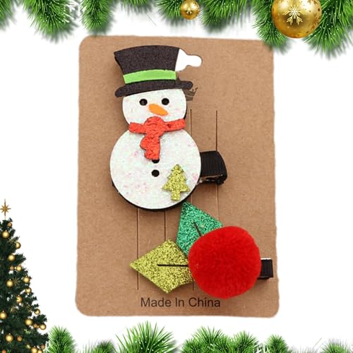 demaxiyad Weihnachts-Haarnadeln für Damen, Weihnachts-Haarspangen-Set – Weihnachts-Entenschnabel- | Stabile Haar-Accessoires für Festival-Events, Verwendung von demaxiyad