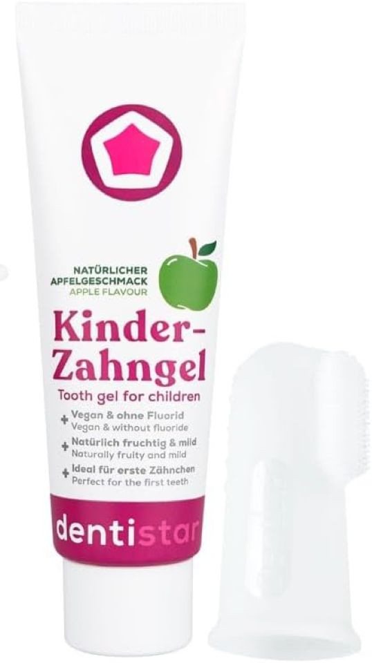 dentistar Zahnbürste Mundpflegeset - Baby Zahnpasta mit Silikon Finger Zahnbürste von dentistar