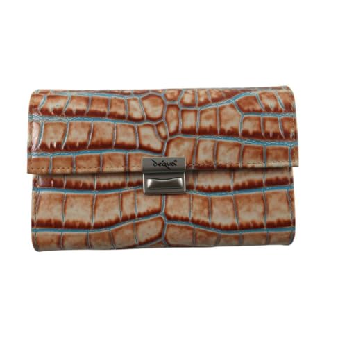 déqua G8 Leder Unikat Geldbörse Kroko Hellbraun von déqua