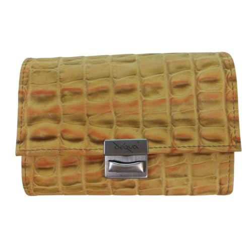 déqua Unikat Leder Geldbörse G11 Kroko gelb von déqua