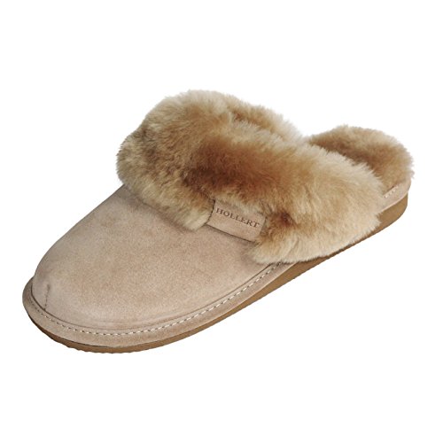 der-Fellmann Lammfell Hausschuhe Pantoffeln Malibu beige Schuhgröße EUR 37 von der-Fellmann