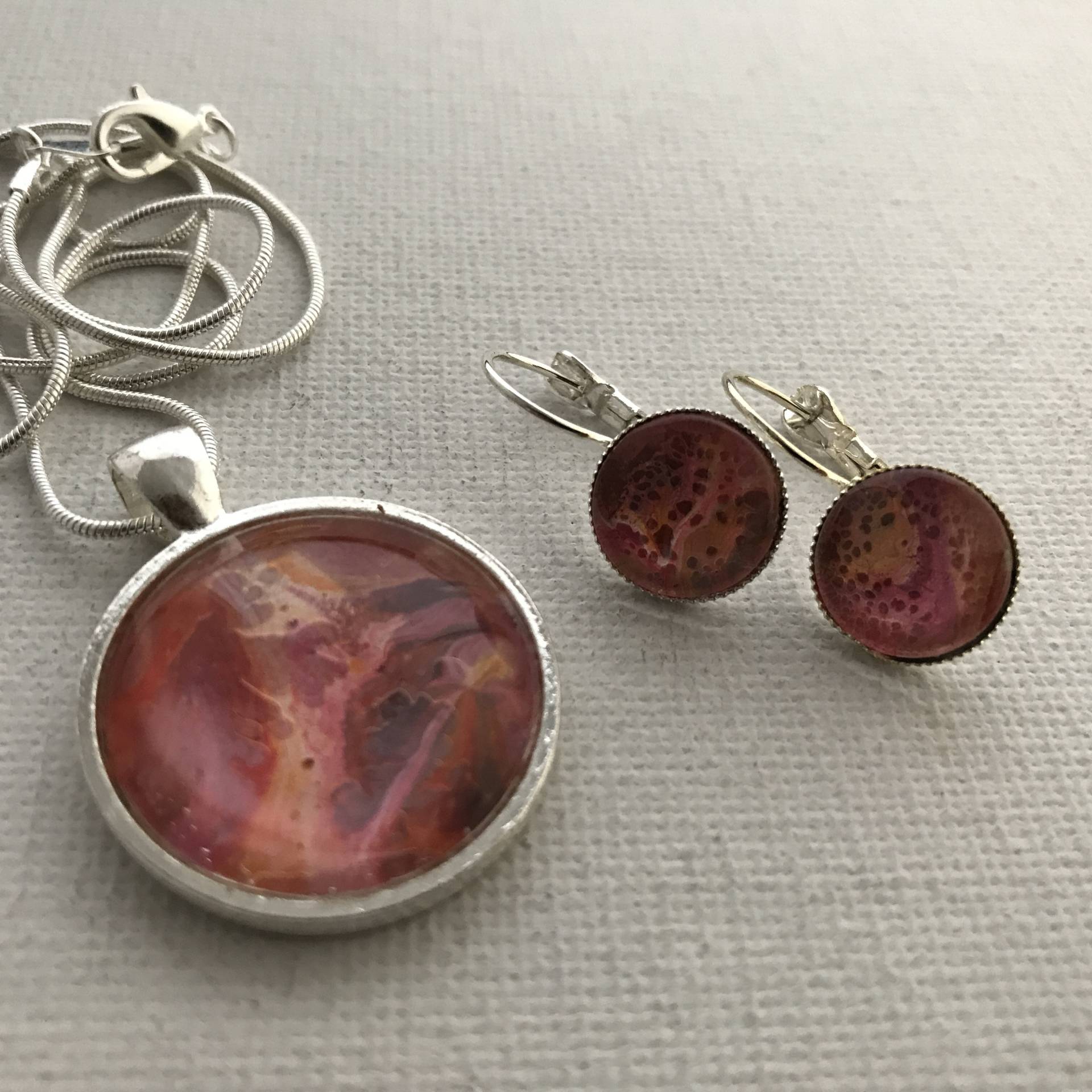 Handgemachte Silberkette & Ohrstecker | Geschenk Für Frauen, Mädchen Zum Geburtstag, Muttertag, Valentinstag #k4-S04 Handgemachte Silberkette & Ohrstecker | Geschenk Für Frauen, Mädchen Zum Geburtstag, Muttertag, Valentinstag #k4-S04 von derARTWERKshop