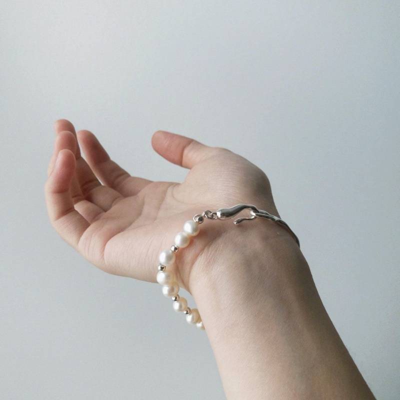 Handgemachtes Natürliches Barockperlen-Armband-Armband - Einzigartige Barockperlen & Sterlingsilber-Armreif Elegantes Perlenschmuck-Geschenk Für Sie von derMomento