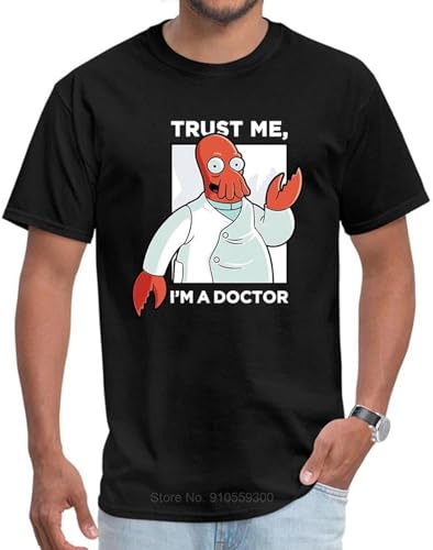 Funny Men's T-Shirts Doctor Zoidberg Who Unique T Shirt Special 100% Cotton Fabric Tshirt Trust Me I'm A Doctor Cthulhu Tees Size L von deran