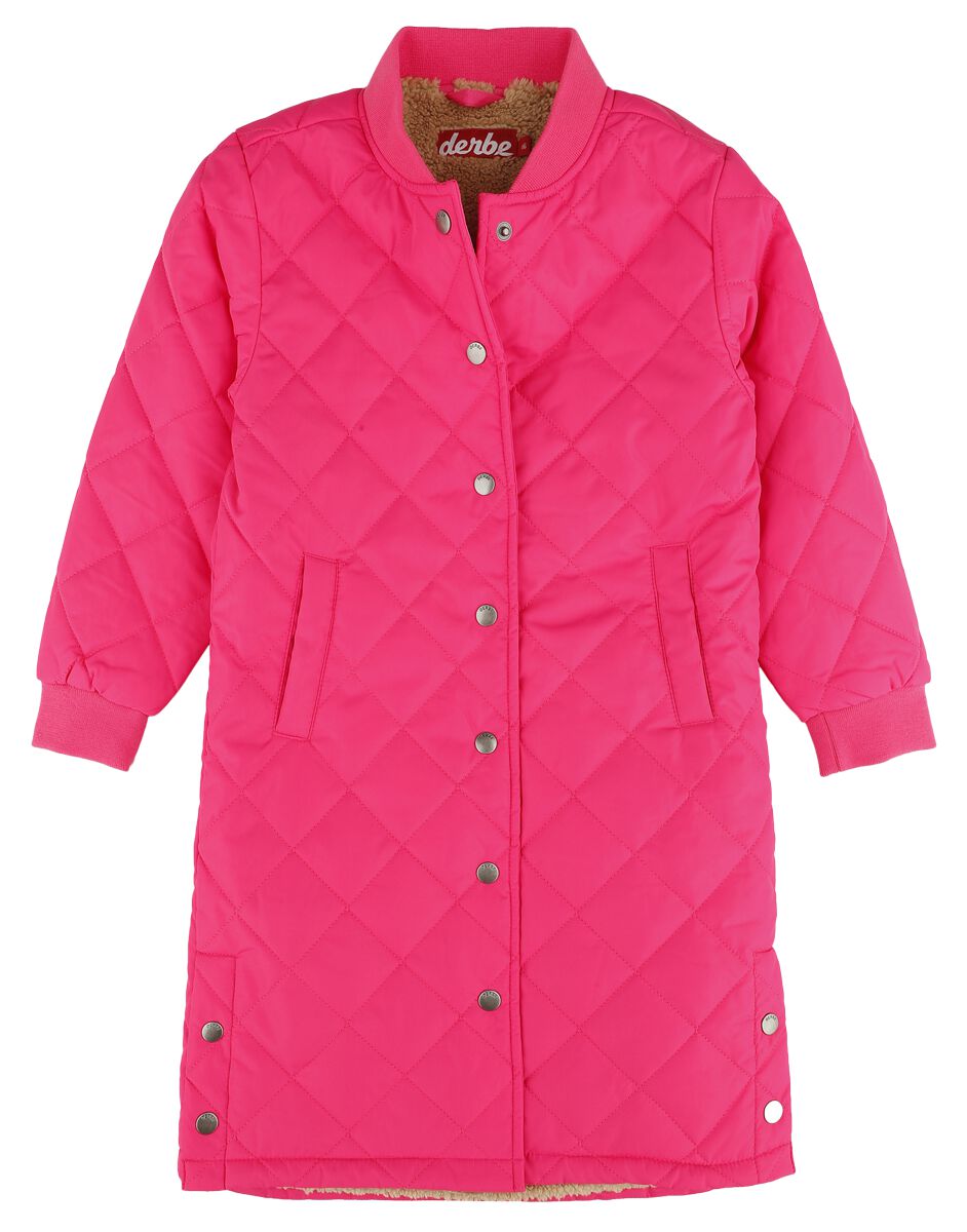 Derbe Hamburg Winterjacke - Quiltby Long_Cozy - 116 bis 164 - für Damen - Größe 116 - pink von derbe hamburg