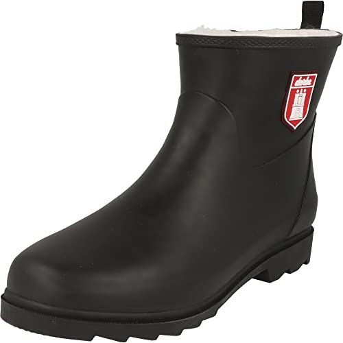 Derbe Hamburg Herren Schuhe Gummistiefel Pladderbotten 2.0 Gefüttert (Schwarz/Schwarz, eu_footwear_size_system, adult, men, numeric, medium, numeric_40) von derbe