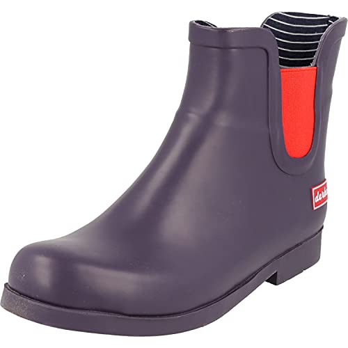 derbe Damen Gummistiefel Fiemeln-Puuschen dunkellila 36 von derbe