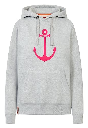 derbe Damen Hoodie Anker Grey Melange - L von derbe