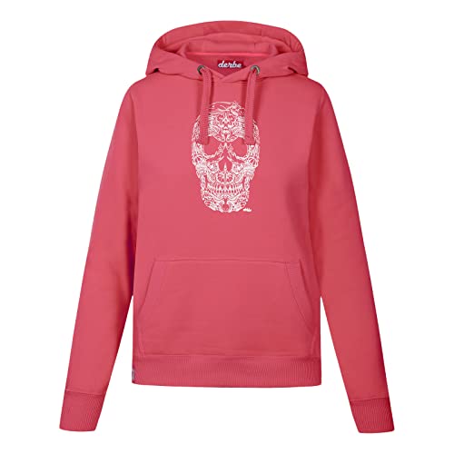 derbe Damen Pullover Hoodie Kapuzenpullover Sweater Fishskull, Farbe:Pink, Artikel:-0330 Paradise pink, Größe:M von derbe