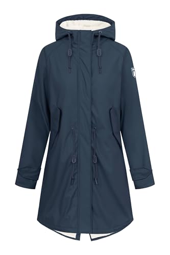 derbe Friese Tidaholm Damen Regenmantel Dunkelblau Gefüttert 38 | Regenmantel | Frauen | mit Futter | Hamburg | Friesennerz | Warm von derbe