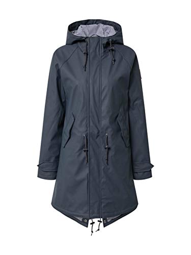 derbe Hamburg Damen Regenjacke Friese Traveby Fisher Striped Navy/Blue dunkelblau - 46 von derbe