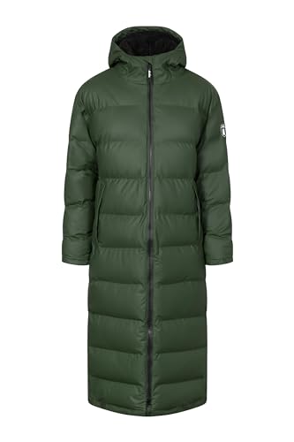 derbe Damen Wintermantel Interholm Long Cozy Kombu Green Black - 40 von derbe