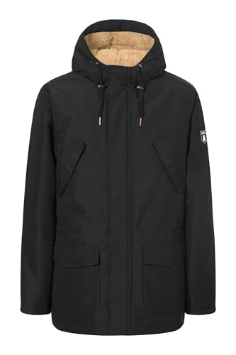 derbe Festholm Herren Winterjacke Schwarz Caramel M | Wintermantel | Parker | Hamburg von derbe