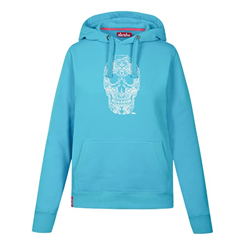 derbe Hamburg Fishskull Frauen Kapuzenpullover blau M von derbe