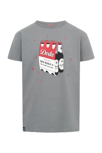 derbe Hamburg M-04-TS-HERRENHANDTASCHE ROT-WEIß Herren T-Shirt, Größe:M, Farbe:Lava Smoke von derbe