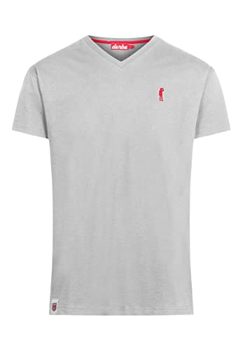 derbe Hamburg M-04-TSFL Basic KIPPES Herren T-Shirt V-Neck, Größe:M, Farbe:Grey von derbe