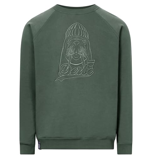 derbe Herren Pullover Walross Sweatshirt Kombu Green dunkelgrün - L von derbe