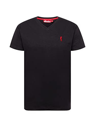 derbe Herren Shirt schwarz/rot L von derbe