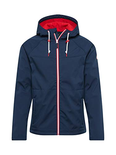 derbe Isleby Herren Softshell Jacke Blau Rot L von derbe