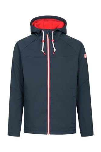 derbe Isleby Herren Softshell Jacke Blau Rot XL von derbe