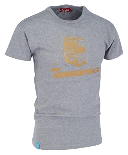 derbe Herren T-Shirt Herrenhandtasche 021-grey malange M von derbe