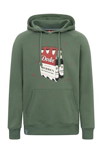 derbe Hoodie Herrenhandtasche Herren Oliv Grün 3XL | Kapuzenpullover | Hamburg | Männer | Sixpack | Bier | Handtasche | Sweat von derbe