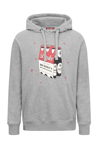 derbe Hoodie Herrenhandtasche Herren Grau M | Kapuzenpullover | Hamburg | Männer | Sixpack | Bier | Handtasche | Sweat von derbe