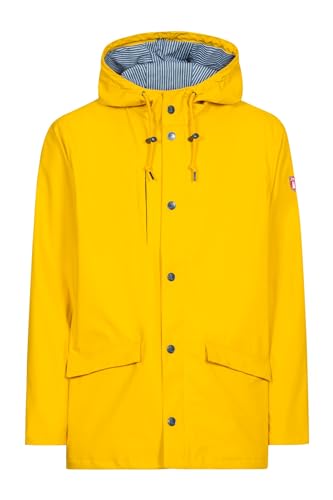 derbe Passby Fisher Yellow Gelb Herren Regenjacke Friesennerz S | Männer | Baumwoll-Futter | Regen | Jacke | Kapuze von derbe