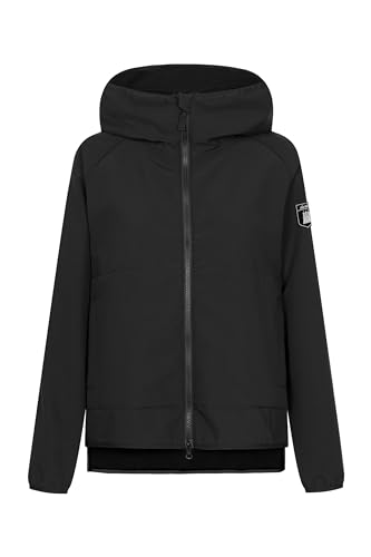 derbe Softshelljacke Kurz Peutby Damen Schwarz 34 | Übergangsjacke | Frauen| Kapuze | Zip | Hamburg von derbe