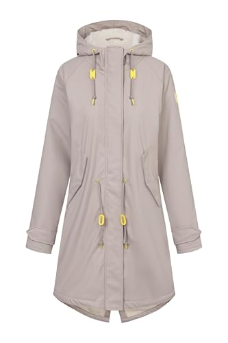 derbe Regenjacke Friese Tidaholm Damen Beige Gefüttert 38 | Regenmantel | Frauen | mit Futter | Hamburg | Friesennerz | Warm von derbe
