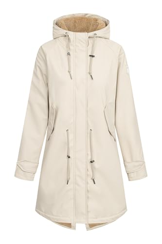 derbe Regenjacke Friese Tidaholm Damen Beige Gefüttert 38 | Regenmantel | Frauen | mit Futter | Hamburg | Friesennerz | Warm von derbe