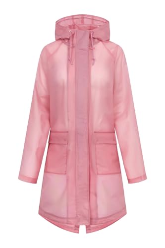 derbe Regenjacke Friese Traveby Ghost Damen Rosa Pink Durchsichtig 40 | Regenmantel Durchsichtig von derbe