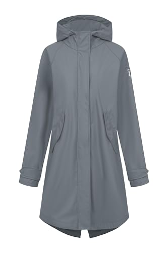 derbe Regenjacke Friese Traveby Plain Damen Grau 38 | Frauen | Regenmantel | Mesh-Futter | Kurzmantel | Hamburg von derbe