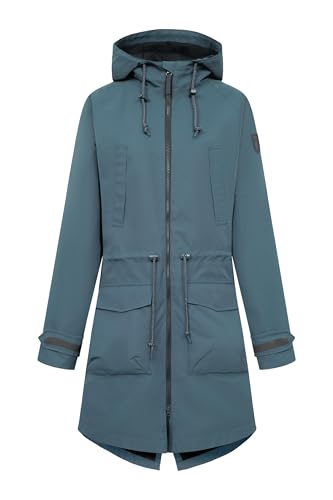 derbe Regenjacke Phoeby Dog Damen Blau Hundejacke 40 | Jacke für Frauchen| Gassi Gehen | Regenmantel | Warm von derbe