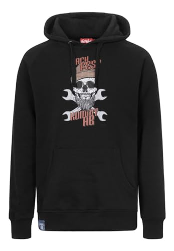 derbe Schädel Herren Hoody M-06-HD-NFKA- Jet Black 0920 M von derbe