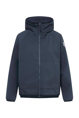 derbe Softshelljacke Kurz Peutby Damen Dunkelblau 46 | Übergangsjacke | Frauen| Kapuze | Zip | Hamburg von derbe
