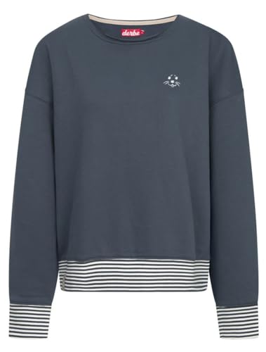 derbe Sweatshirt Robbenschnute Striped Women, L, Navy von derbe